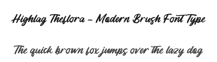 Highlag Theflora – Modern Brush Font Type by letterenastudios — Script Handwritten Font