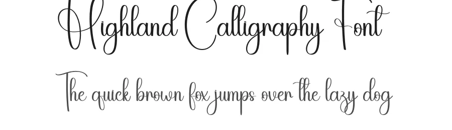 Highland Calligraphy Font by creativeletter — Script Handwritten Font