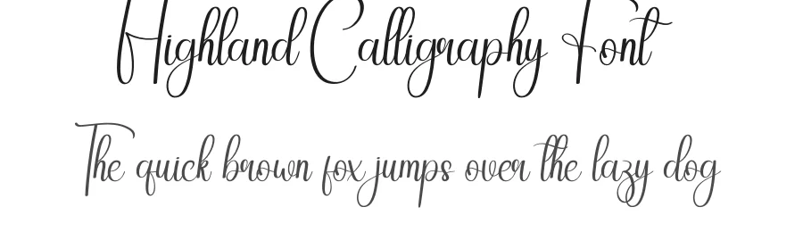 Highland Calligraphy Font by creativeletter — Script Handwritten Font