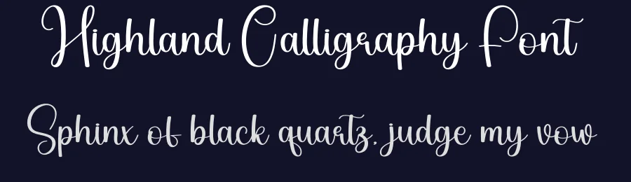 Highland Calligraphy Font by creativeletter — Script Handwritten Font — thumbnail 2