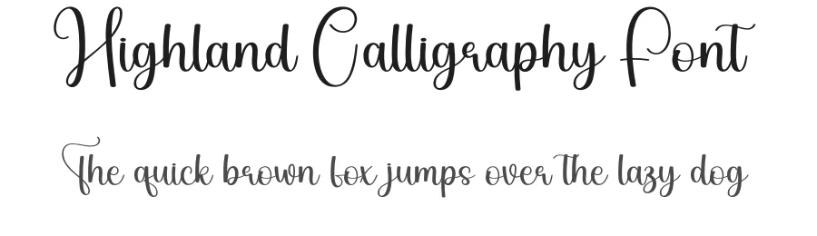 Highland Calligraphy Font by creativeletter — Script Handwritten Font