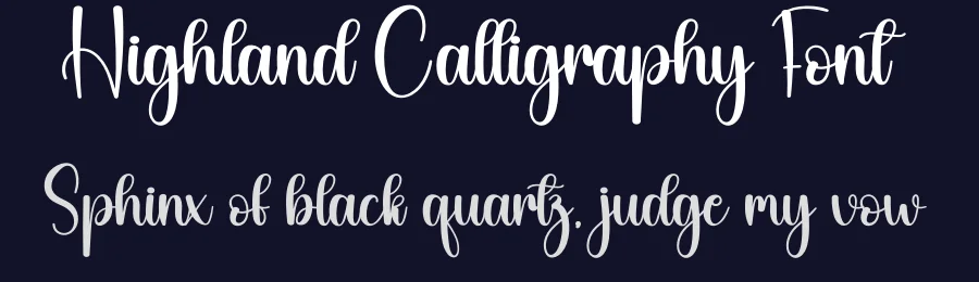 Highland Calligraphy Font by creativeletter — Script Handwritten Font — thumbnail 2