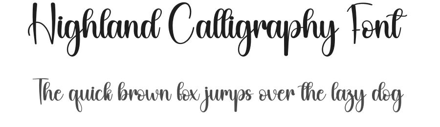 Highland Calligraphy Font by creativeletter — Script Handwritten Font
