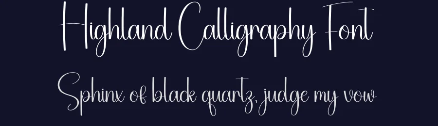 Highland Calligraphy Font by creativeletter — Script Handwritten Font — thumbnail 2