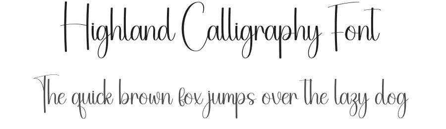 Highland Calligraphy Font by creativeletter — Script Handwritten Font