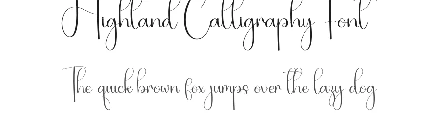 Highland Calligraphy Font by creativeletter — Script Handwritten Font