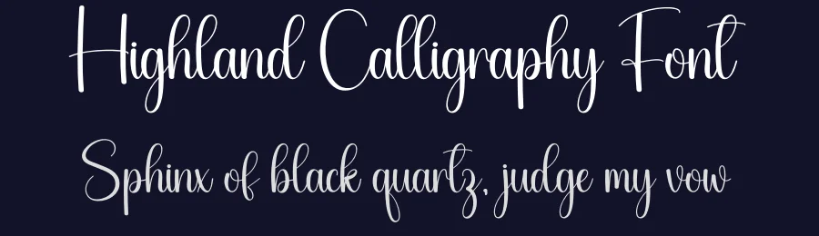 Highland Calligraphy Font by creativeletter — Script Handwritten Font — thumbnail 2