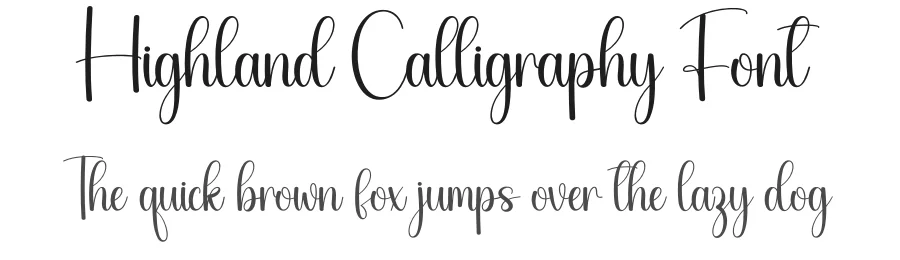 Highland Calligraphy Font by creativeletter — Script Handwritten Font