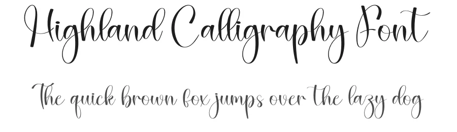 Highland Calligraphy Font by creativeletter — Script Handwritten Font
