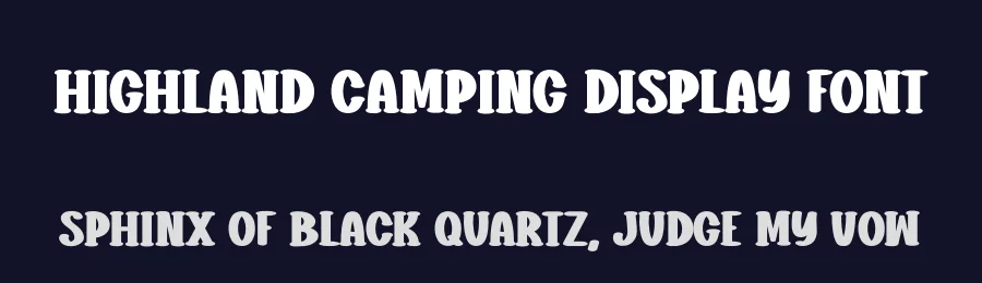 Highland Camping Display Font by Craftedtype — Decorative Font — thumbnail 2