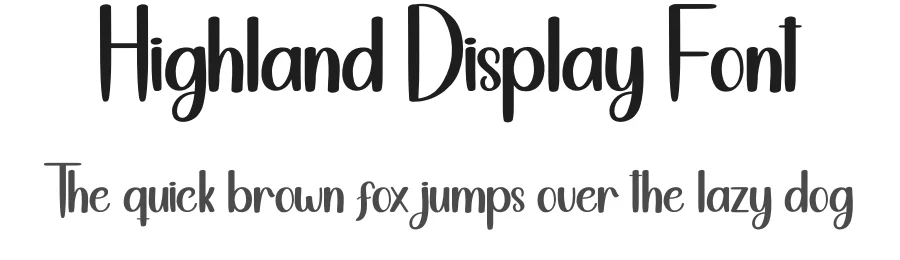 Highland Display Font by creativeletter — Script Handwritten Font