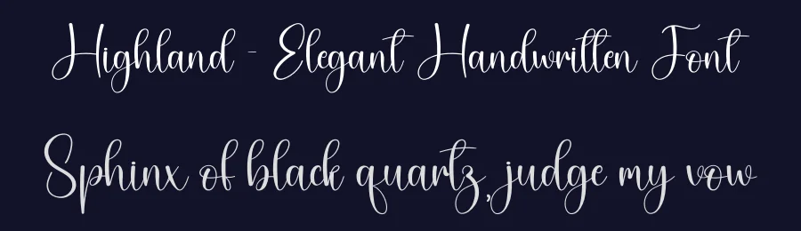 Highland – Elegant Handwritten Font by creativeletter — Script Handwritten Font — thumbnail 2