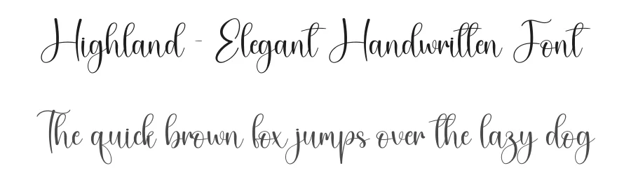 Highland – Elegant Handwritten Font by creativeletter — Script Handwritten Font