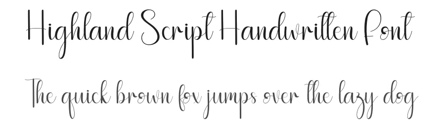 Highland Script Handwritten Font by andikastudio β Script Handwritten Font