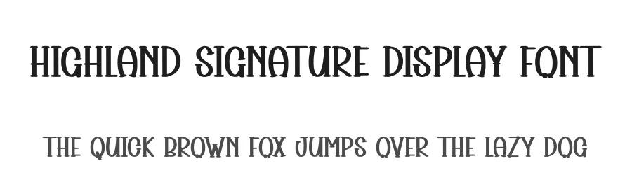 Highland Signature Display Font by andikastudio — Display Font