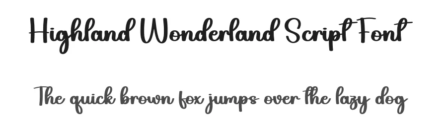 Highland Wonderland Script Font by andikastudio — Script Handwritten Font