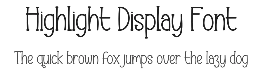 Highlight Display Font by creativeletter — Display Font