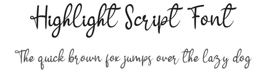 Highlight Script Font by andikastudio — Script Handwritten Font