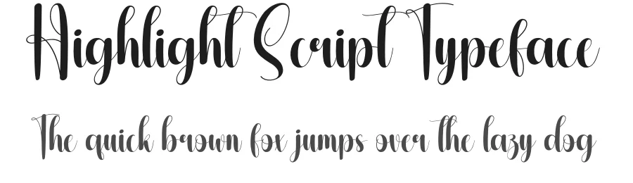 Highlight Script Typeface by creativeletter — Script Handwritten Font