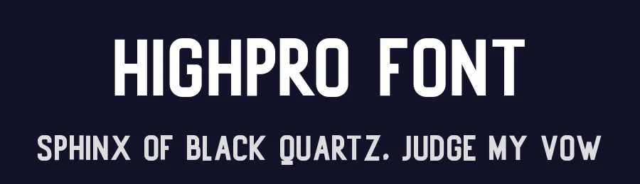 Highpro Font by Vultype Co. — Sans Serif Font — thumbnail 2