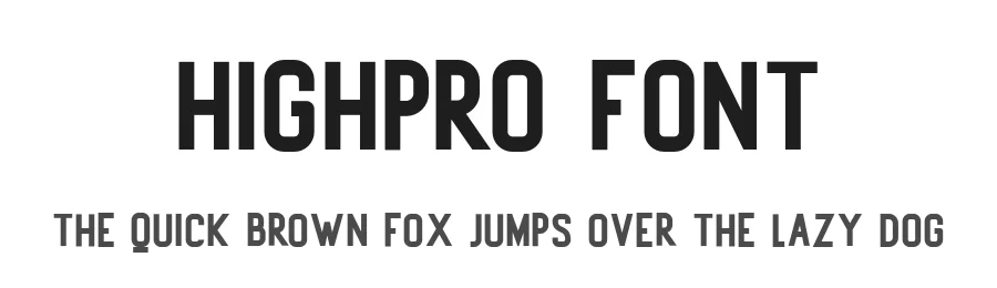 Highpro Font by Vultype Co. — Sans Serif Font