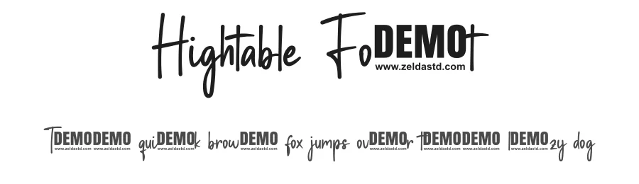 Hightable Font by didiksaputra — Script Handwritten Font