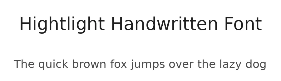 Hightlight Handwritten Font by [email protected] — Script Handwritten Font
