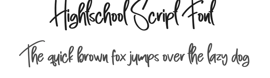 Hightschool Script Font by creativeletter — Script Handwritten Font