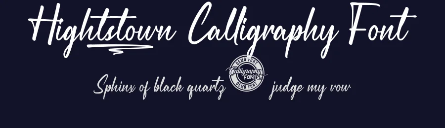 Hightstown Calligraphy Font by CalligraphyFonts.net — Script Handwritten Font — thumbnail 2