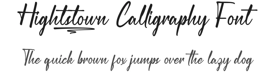 Hightstown Calligraphy Font by CalligraphyFonts.net — Script Handwritten Font