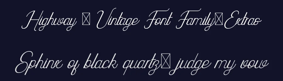 Highway – Vintage Font Family+Extras by vp_creative_shop — Decorative Font — thumbnail 2