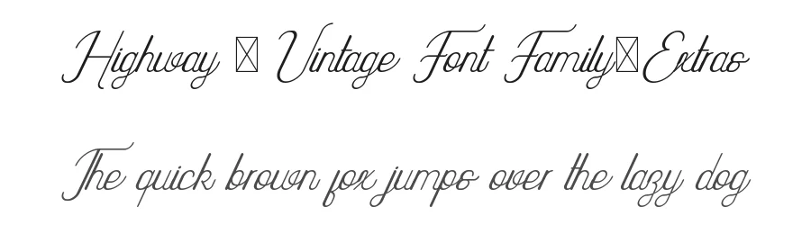 Highway – Vintage Font Family+Extras by vp_creative_shop — Decorative Font