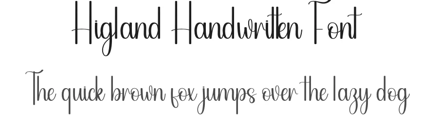 Higland Handwritten Font by andikastudio — Script Handwritten Font