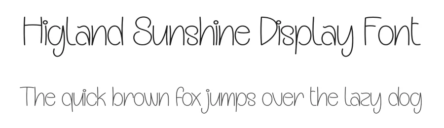 Higland Sunshine Display Font by andikastudio — Display Font