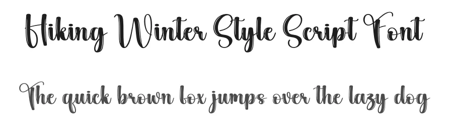 Hiking Winter Style Script Font by creativeletter — Script Handwritten Font