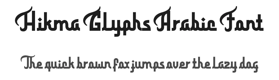 Hikma Glyphs Arabic Font by PutraCetol Studio — Script Handwritten Font