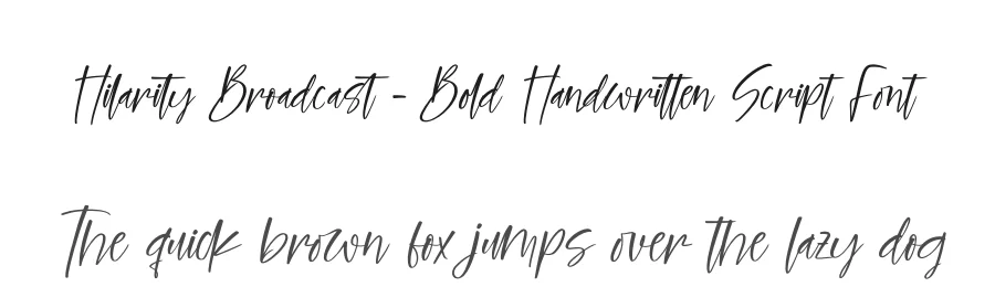 Hilarity Broadcast – Bold Handwritten Script Font by stylishtype.co — Script Handwritten Font