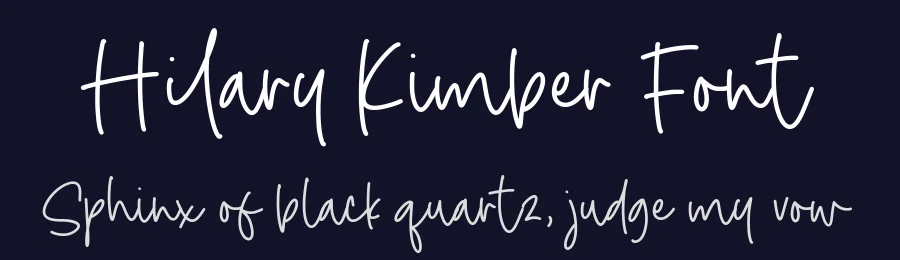 Hilary Kimber Font by Timur type — Script Handwritten Font — thumbnail 2