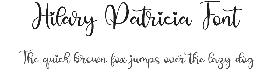 Hilary Patricia Font by sugiharto1790 — Script Handwritten Font