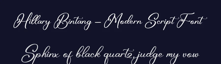 Hillary Bintang – Modern Script Font by glorytype — Script Handwritten Font — thumbnail 2