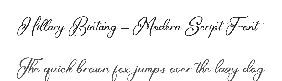 Hillary Bintang – Modern Script Font by glorytype — Script Handwritten Font