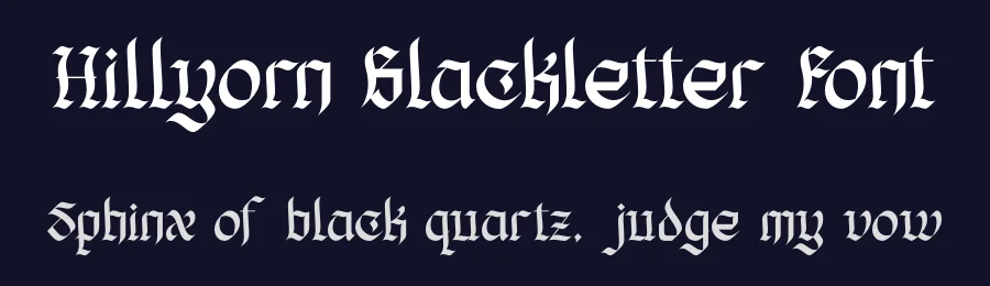 Hillyorn Blackletter Font by mooneseye666 — Blackletter Font — thumbnail 2