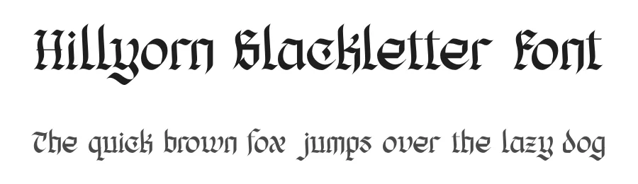 Hillyorn Blackletter Font by mooneseye666 โ Blackletter Font