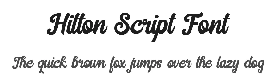 Hilton Script Font by Gfont — Script Handwritten Font