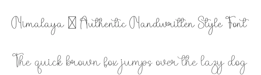 Himalaya – Authentic Handwritten Style Font by freshtypeink — Script Handwritten Font