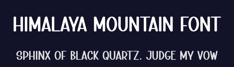 Himalaya Mountain Font by creativeletter — Display Font — thumbnail 2