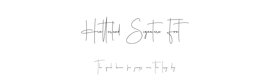 Hintterland Signature Font by Rantautype — Script Handwritten Font