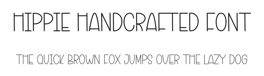 Hippie Handcrafted Font by freshtypeink — Display Font