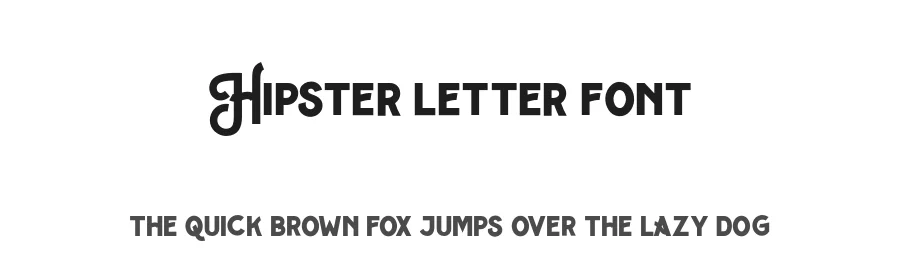 Hipster letter Font by uncurve — Display Font
