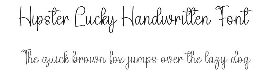 Hipster Lucky Handwritten Font by andikastudio — Script Handwritten Font